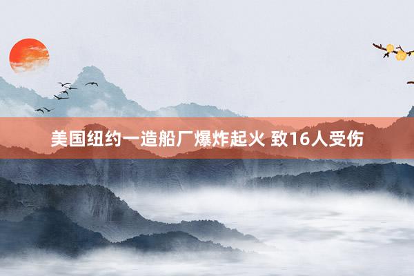 美国纽约一造船厂爆炸起火 致16人受伤