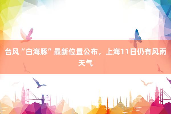 台风“白海豚”最新位置公布，上海11日仍有风雨天气