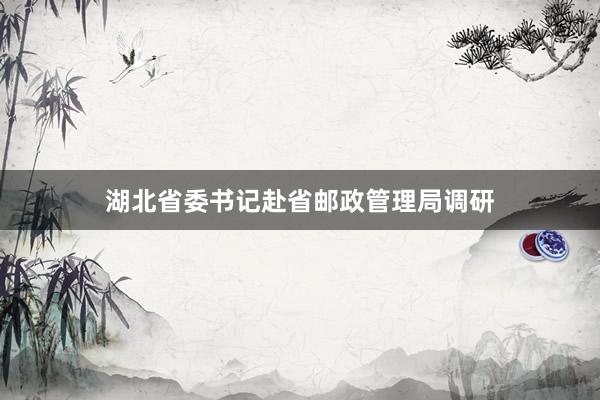 湖北省委书记赴省邮政管理局调研