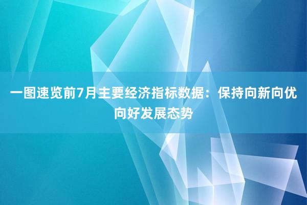 一图速览前7月主要经济指标数据：保持向新向优向好发展态势
