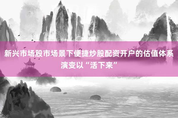新兴市场股市场景下便捷炒股配资开户的估值体系演变以“活下来”