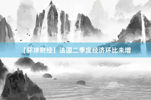 【环球财经】法国二季度经济环比未增