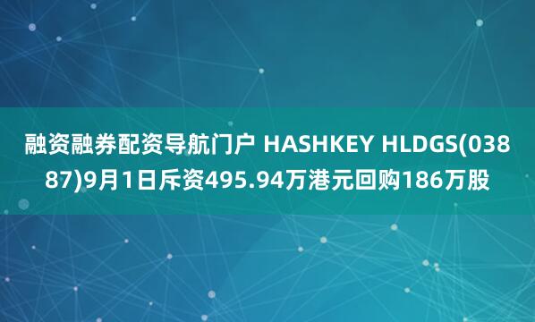 融资融券配资导航门户 HASHKEY HLDGS(03887)9月1日斥资495.94万港元回购186万股
