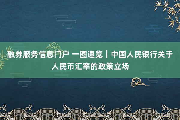 融券服务信息门户 一图速览｜中国人民银行关于人民币汇率的政策立场