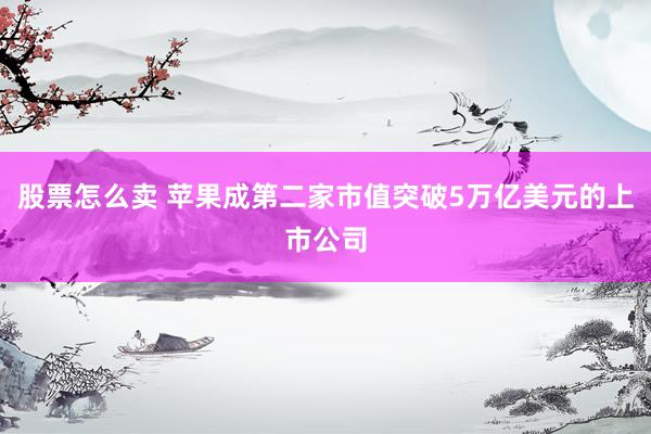 股票怎么卖 苹果成第二家市值突破5万亿美元的上市公司