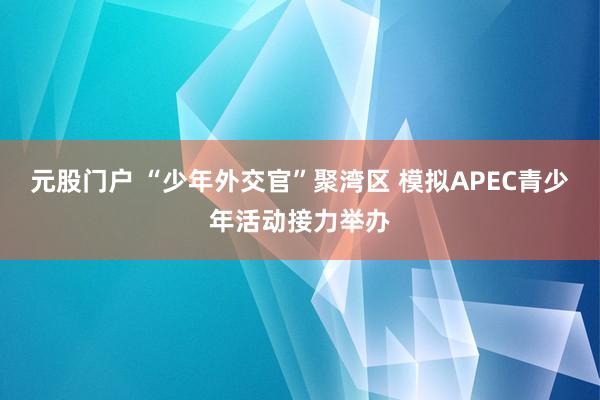 元股门户 “少年外交官”聚湾区 模拟APEC青少年活动接力举办